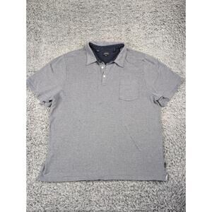 David Bitton Buffalo Shirt Men 2XL XXL Blue Short Sleeve Polo Preppy Casual